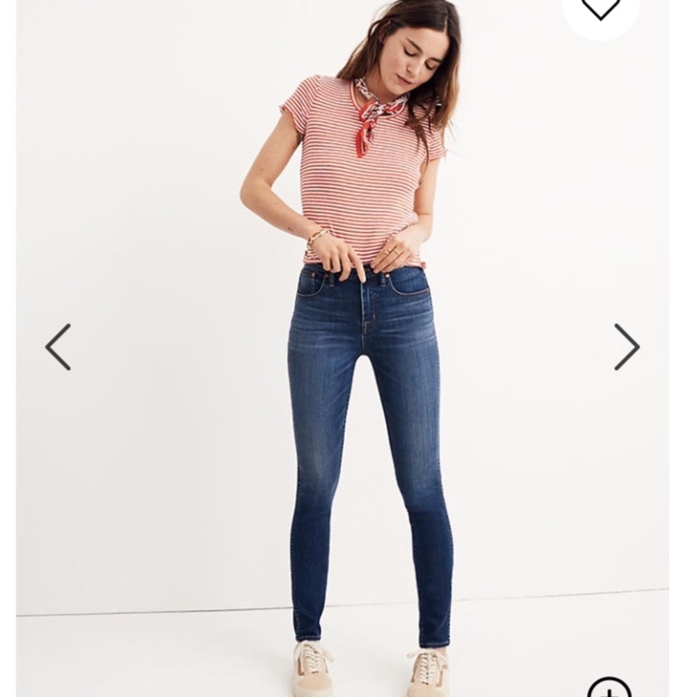 “MADEWELL” 10” Hi Rise Skinny Jeans